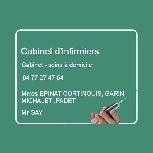 Cabinet infirmiers soins à domicile et au cabinet 04 77 27 47 64